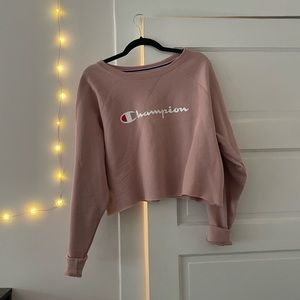 cropped champion sweater